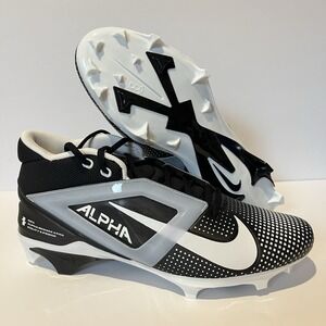 Nike Alpha Menace 4 Pro Men's Football Cleats Black/White FZ7702-005 Size 12 NEW